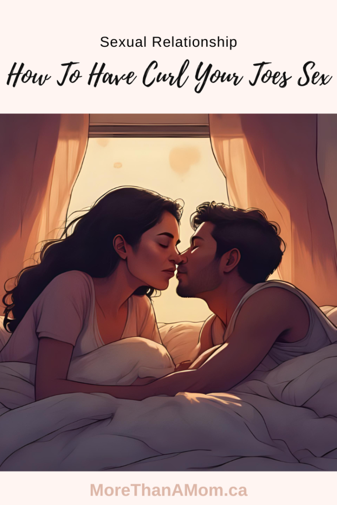 sexual relationship image of a woman and man kissing in bed